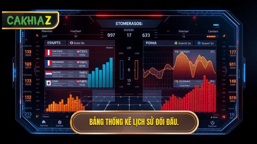 Bảng thống kê ví dụ: Cách đọc vị lịch sử đối đầu 2 đội